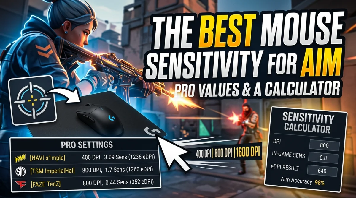 The Best Mouse Sensitivity for Aim: Pro Values and a Calculator