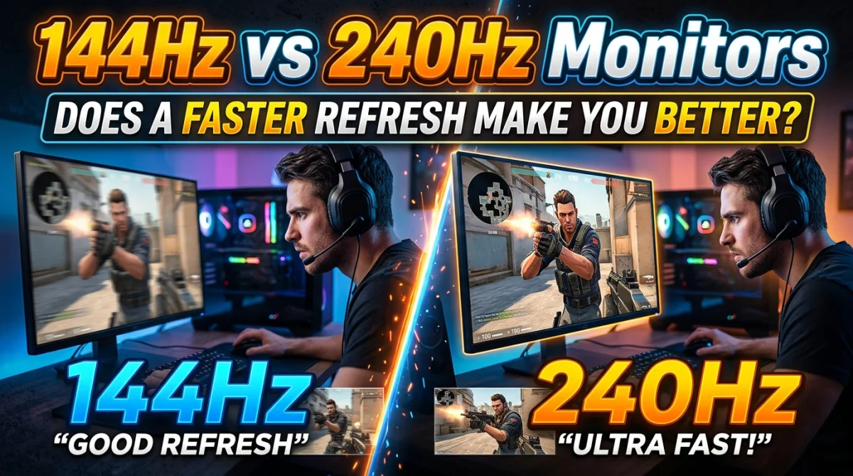 144Hz vs 240Hz Monitors: Does a Faster Refresh Make You Better?